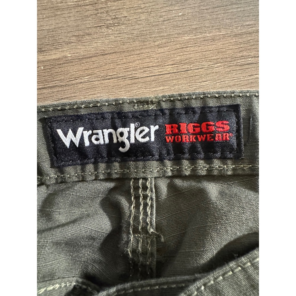 Wrangler Riggs Workwear Mens Ranger Cargo Pants Olive Ripstop 38x34 NEW NWT - Picture 10 of 13
